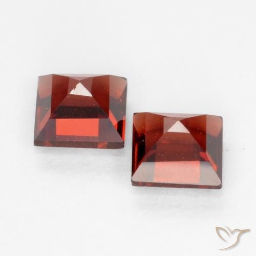1.00 ct natürliche Johannisbeere Rot Pyrop-Granat-Edelsteine, Quadrat, VVS-VS