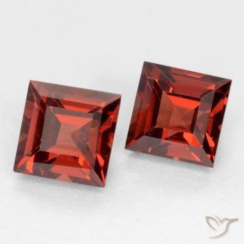 1.04 ct natürliche Tiefes Scharlachrot Pyrop-Granat-Edelsteine, Quadrat, VVS-VS