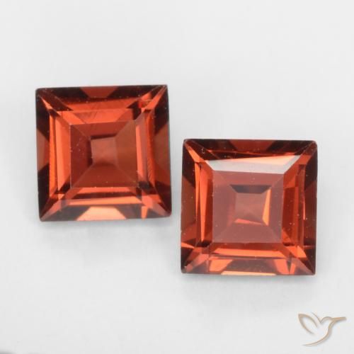 0.86ctw Natürlicher Mittelrot Pyrop-Granat, Quadrat, VVS-VS