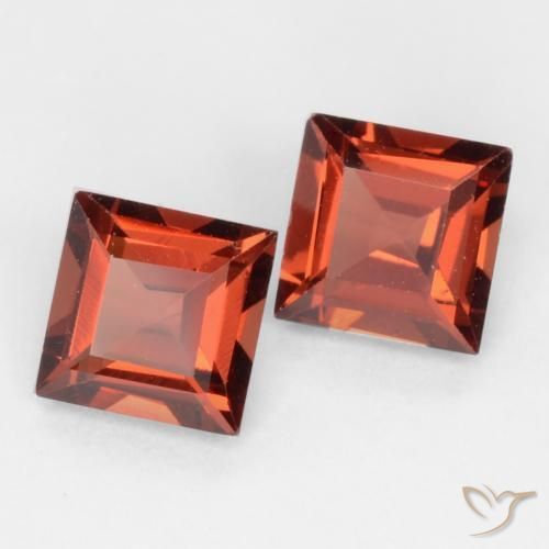 0.86 ct natürliche Mittelrot Pyrop-Granat-Edelsteine, Quadrat, VVS-VS