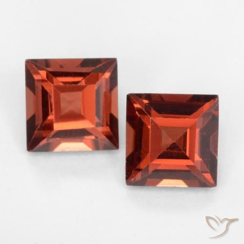 0.88ctw Natürlicher Mittelrot Pyrop-Granat, Quadrat, VVS-VS