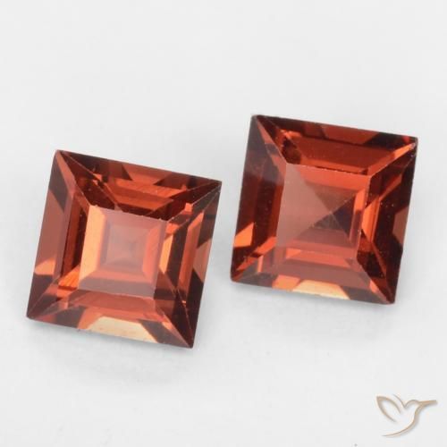 0.88 ct natürliche Mittelrot Pyrop-Granat-Edelsteine, Quadrat, VVS-VS