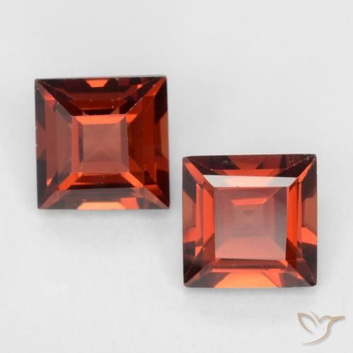 0.84ctw Natürlicher Mittelrot Pyrop-Granat, Quadrat, VVS-VS