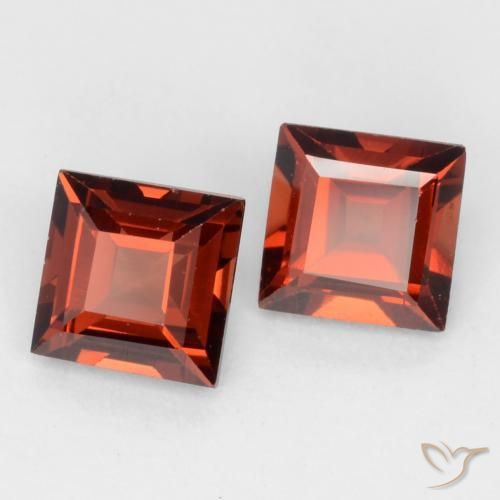 0.84 ct natürliche Mittelrot Pyrop-Granat-Edelsteine, Quadrat, VVS-VS