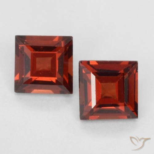0.91ctw Natürlicher Johannisbeere Rot Pyrop-Granat, Quadrat, VVS-VS
