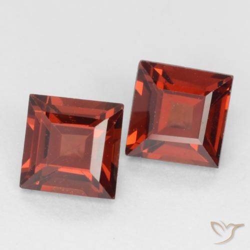 0.91 ct natürliche Johannisbeere Rot Pyrop-Granat-Edelsteine, Quadrat, VVS-VS