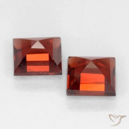 0.91 ct natürliche Johannisbeere Rot Pyrop-Granat-Edelsteine, Quadrat, VVS-VS
