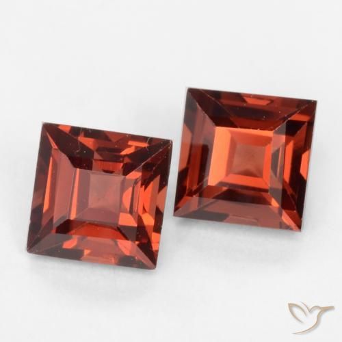 0.99 ct natürliche Sangria Rot Pyrop-Granat-Edelsteine, Quadrat, VVS-VS