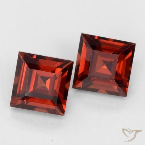 1.04 ct natürliche tiefrot Pyrop-Granat-Edelsteine, Quadrat, VVS-VS