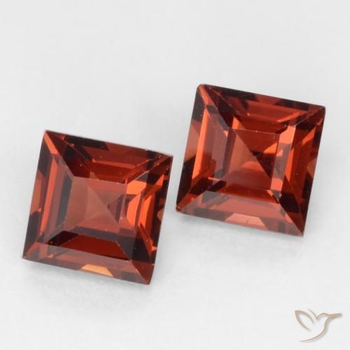 0.97 ct natürliche Mittelrot Pyrop-Granat-Edelsteine, Quadrat, VVS-VS