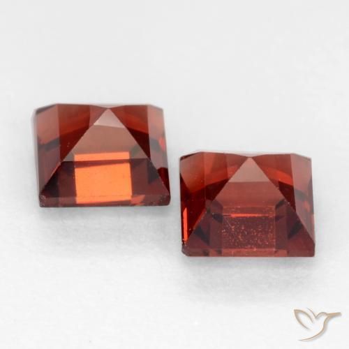 0.97 ct natürliche Mittelrot Pyrop-Granat-Edelsteine, Quadrat, VVS-VS