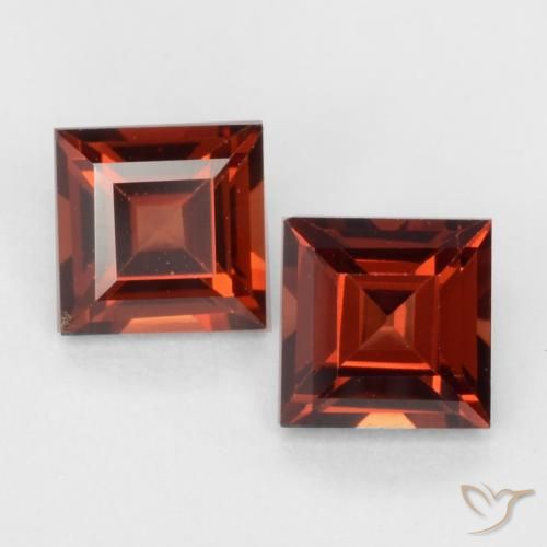 0.95ctw Natürlicher Johannisbeere Rot Pyrop-Granat, Quadrat, VVS-VS