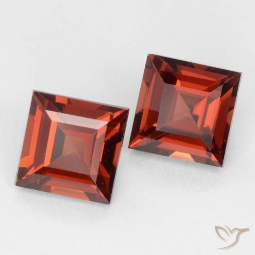 0.95 ct natürliche Johannisbeere Rot Pyrop-Granat-Edelsteine, Quadrat, VVS-VS
