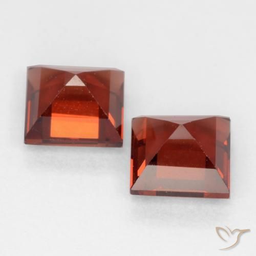 0.95 ct natürliche Johannisbeere Rot Pyrop-Granat-Edelsteine, Quadrat, VVS-VS
