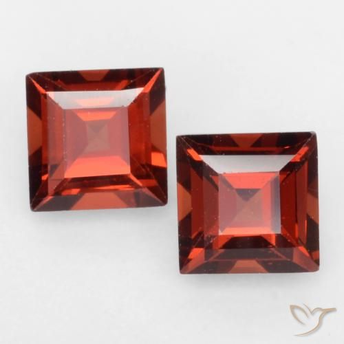 0.93ctw Natürlicher Mittelrot Pyrop-Granat, Quadrat, VVS-VS