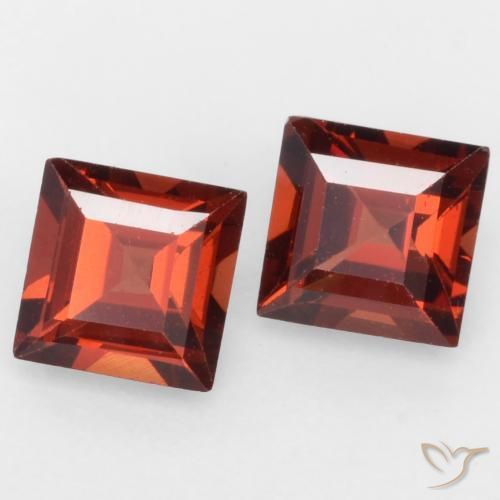 0.93 ct natürliche Mittelrot Pyrop-Granat-Edelsteine, Quadrat, VVS-VS