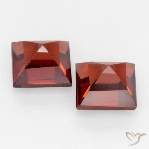 0.93 ct natürliche Mittelrot Pyrop-Granat-Edelsteine, Quadrat, VVS-VS
