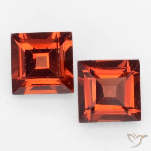 0.85ctw Natürlicher Hellrot Pyrop-Granat, Quadrat, VVS-VS