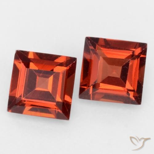 0.85 ct natürliche Hellrot Pyrop-Granat-Edelsteine, Quadrat, VVS-VS