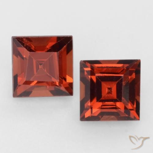 0.94ctw Natürlicher Mittelrot Pyrop-Granat, Quadrat, VVS-VS