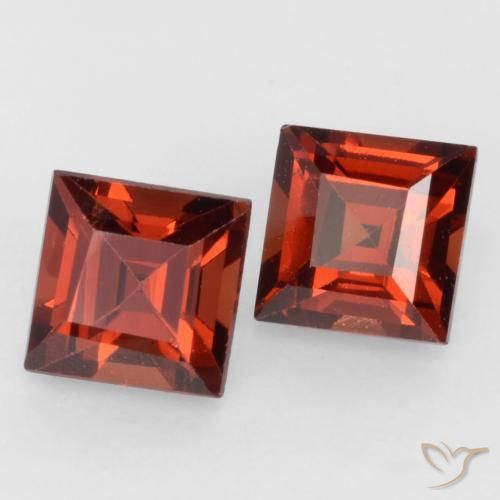 0.94 ct natürliche Mittelrot Pyrop-Granat-Edelsteine, Quadrat, VVS-VS