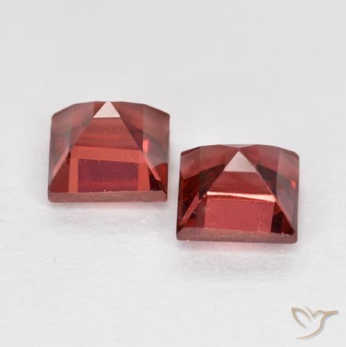 1.07 ct natürliche tiefrot Pyrop-Granat-Edelsteine, Quadrat, VS