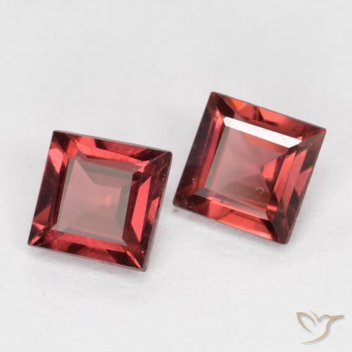 0.99 ct natürliche Rosaig-rot Pyrop-Granat-Edelsteine, Quadrat, VS