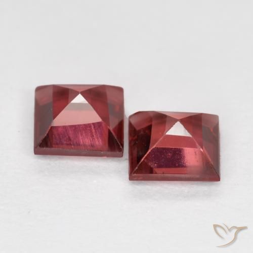 0.99 ct natürliche Rosaig-rot Pyrop-Granat-Edelsteine, Quadrat, VS
