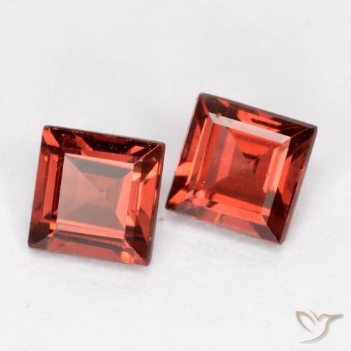 1.09 ct natürliche Mittelrot Pyrop-Granat-Edelsteine, Quadrat, VS