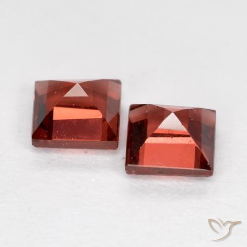 1.09 ct natürliche Mittelrot Pyrop-Granat-Edelsteine, Quadrat, VS