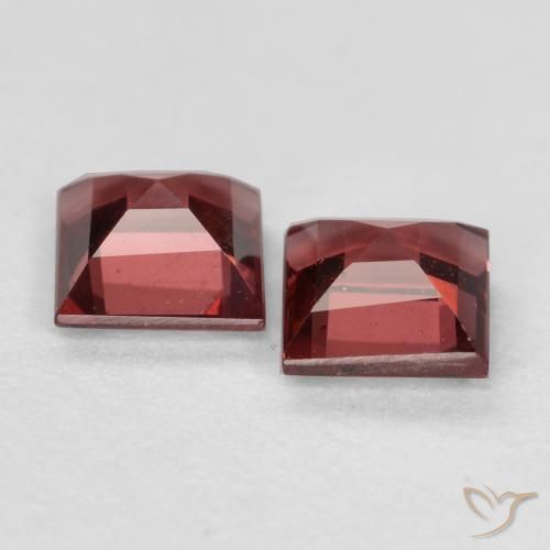 0.91 ct natürliche tiefrot Pyrop-Granat-Edelsteine, Quadrat, VS