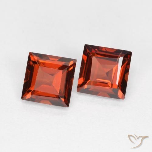 0.90 ct natürliche Hellrot Pyrop-Granat-Edelsteine, Quadrat, VS