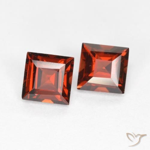 0.91 ct natürliche Hellrot Pyrop-Granat-Edelsteine, Quadrat, VS