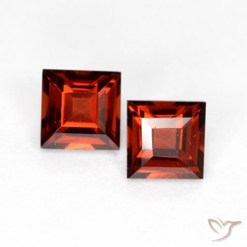 0.94ctw Natürlicher Johannisbeere Rot Pyrop-Granat, Quadrat, VS
