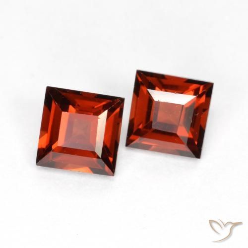 0.94 ct natürliche Johannisbeere Rot Pyrop-Granat-Edelsteine, Quadrat, VS