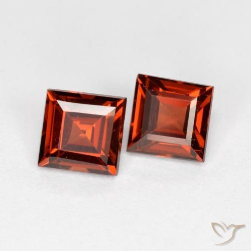 0.91 ct natürliche Johannisbeere Rot Pyrop-Granat-Edelsteine, Quadrat, VS