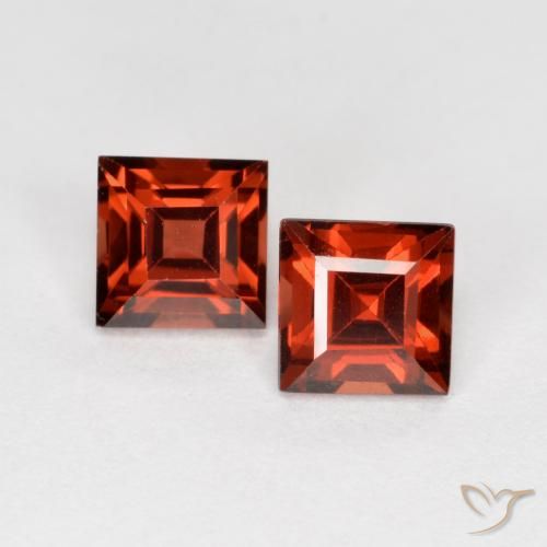 0.97ctw Natürlicher Johannisbeere Rot Pyrop-Granat, Quadrat, VS