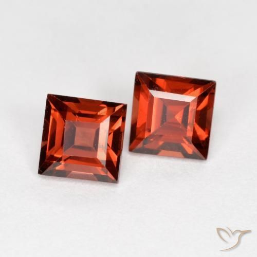 0.97 ct natürliche Johannisbeere Rot Pyrop-Granat-Edelsteine, Quadrat, VS