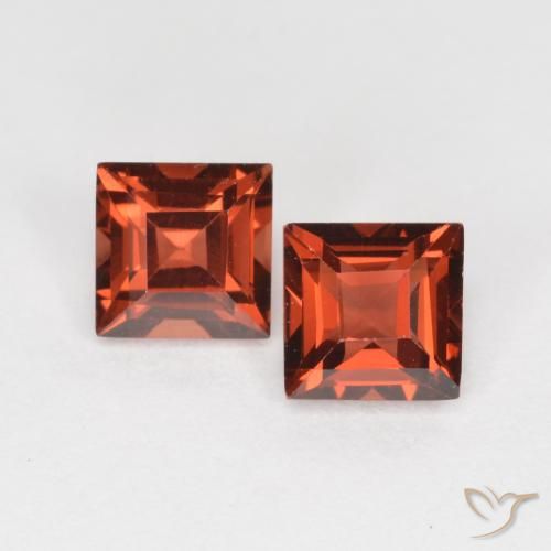 0.96ctw Natürlicher Mittelrot Pyrop-Granat, Quadrat, VS