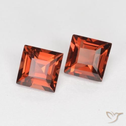 0.96 ct natürliche Mittelrot Pyrop-Granat-Edelsteine, Quadrat, VS