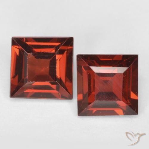 0.86ctw Natürlicher Johannisbeere Rot Pyrop-Granat, Quadrat, VS