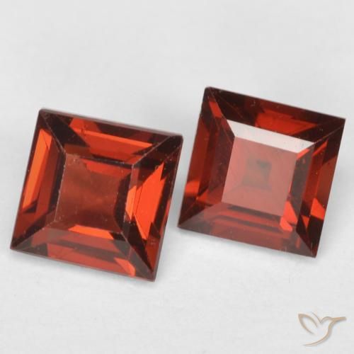 0.86 ct natürliche Johannisbeere Rot Pyrop-Granat-Edelsteine, Quadrat, VS