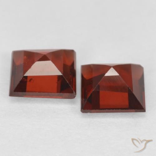 0.86 ct natürliche Johannisbeere Rot Pyrop-Granat-Edelsteine, Quadrat, VS