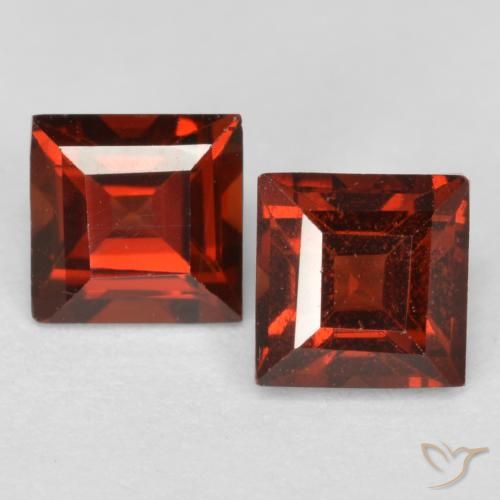 1.00ctw Natürlicher Mittelrot Pyrop-Granat, Quadrat, VS