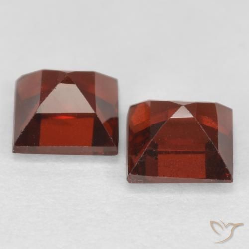 1.00 ct natürliche Mittelrot Pyrop-Granat-Edelsteine, Quadrat, VS