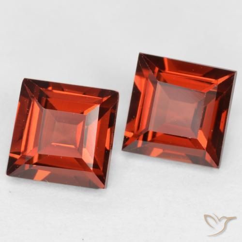 0.93 ct natürliche Sangria Rot Pyrop-Granat-Edelsteine, Quadrat, VS