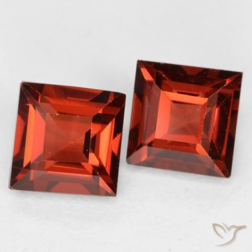 0.95 ct natürliche Scharlachrot Pyrop-Granat-Edelsteine, Quadrat, VS