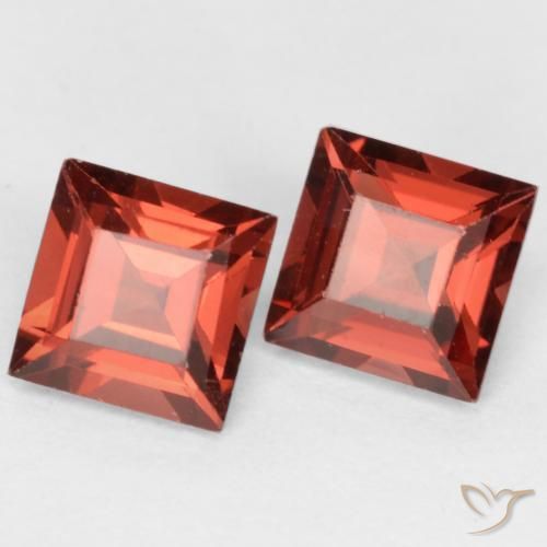 0.89 ct natürliche Mittelrot Pyrop-Granat-Edelsteine, Quadrat, VS