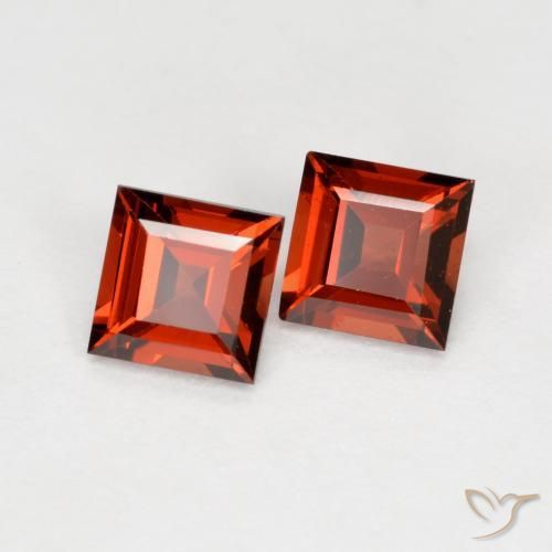 0.88 ct natürliche Johannisbeere Rot Pyrop-Granat-Edelsteine, Quadrat, VS