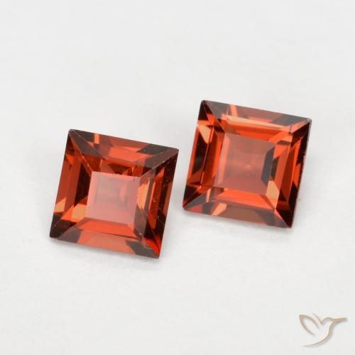 0.91 ct natürliche Johannisbeere Rot Pyrop-Granat-Edelsteine, Quadrat, VS